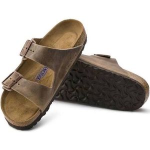Arizona Birkenstock Oiled Leather size 38 tobacco brown size 7.5 see desc